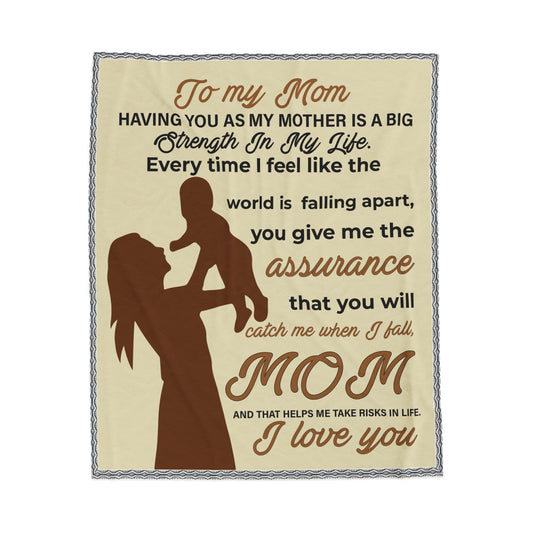 To My Mom | Velveteen Plush Blanket