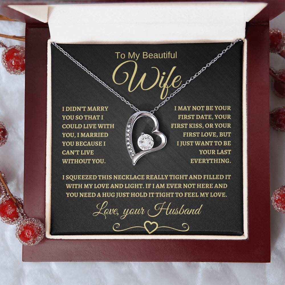 To My Beautiful Wife | Forever Love Necklace - BG