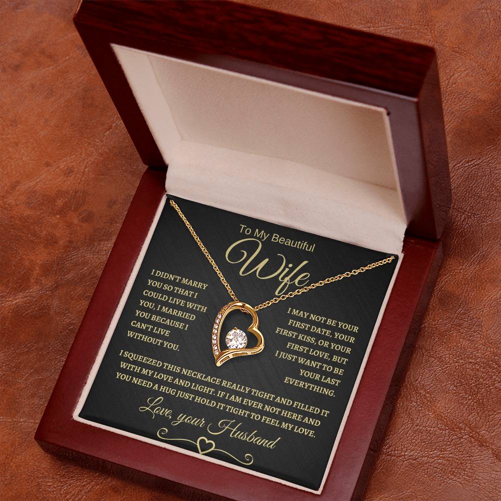 To My Beautiful Wife | Forever Love Necklace - BG