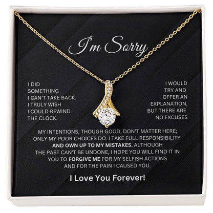 I'm Sorry - Alluring Beauty Necklace - BW - 50% OFF