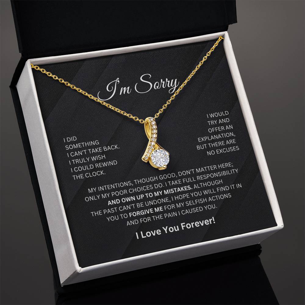 I'm Sorry - Alluring Beauty Necklace - BW - 50% OFF