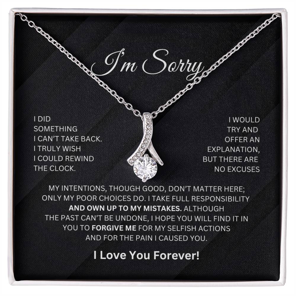 I'm Sorry - Alluring Beauty Necklace - BW - 50% OFF