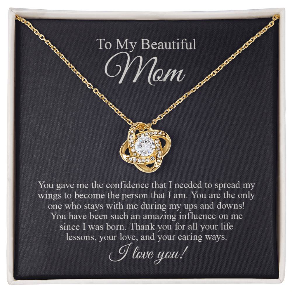 To My Beautiful Mom | Love Knot Necklace