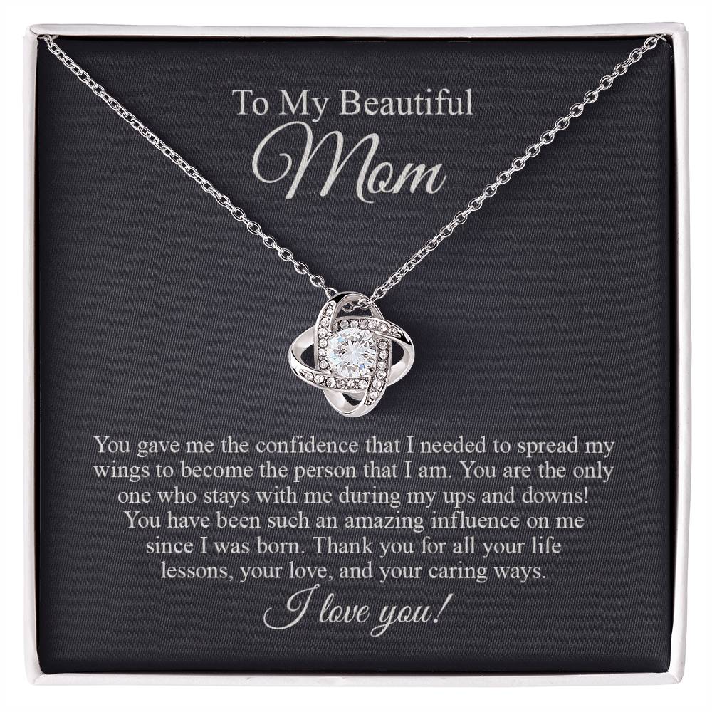 To My Beautiful Mom | Love Knot Necklace