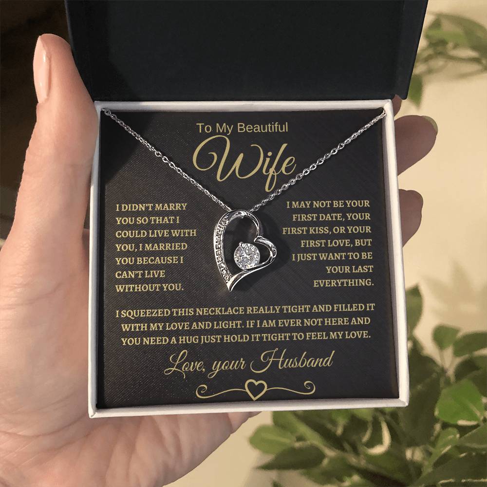 To My Beautiful Wife | Forever Love Necklace - BG