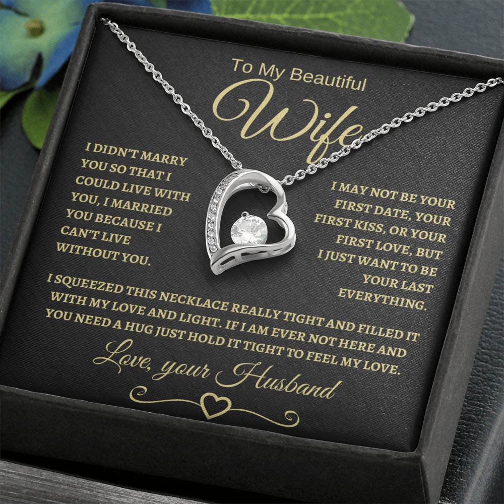 To My Beautiful Wife | Forever Love Necklace - BG