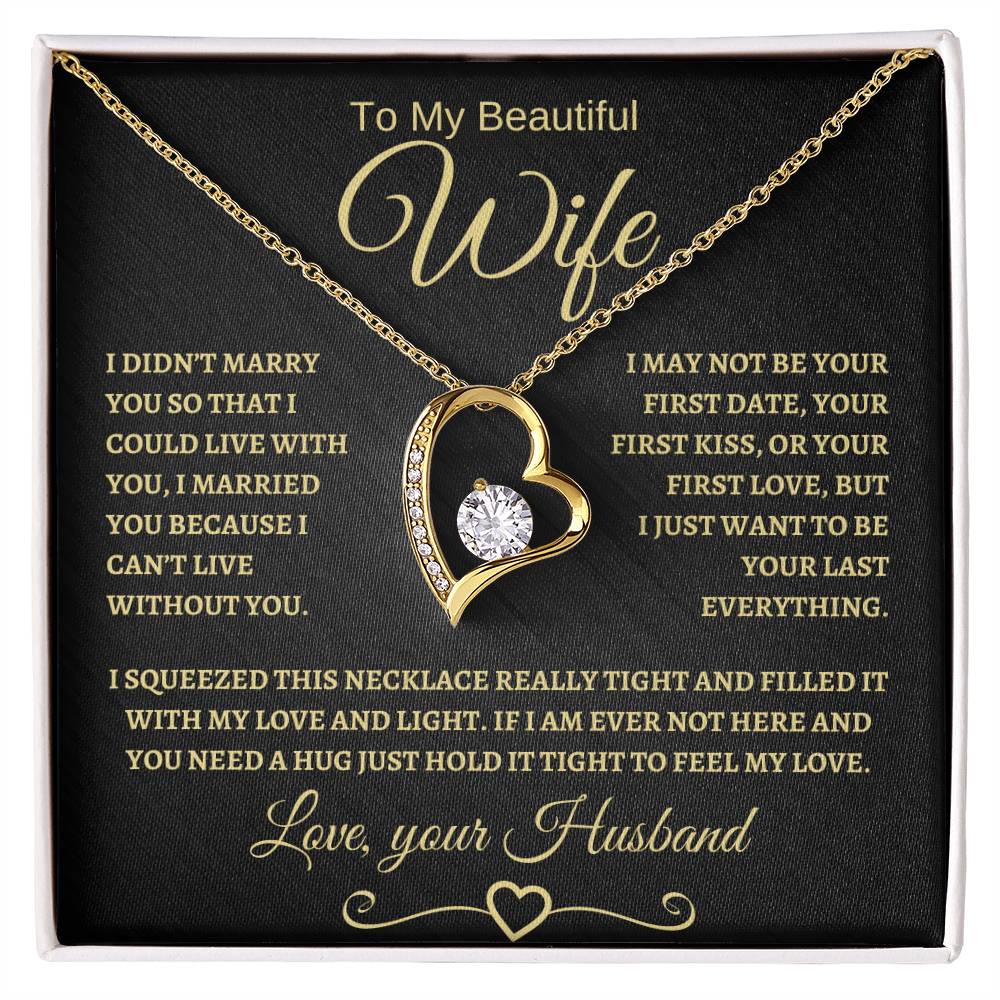 To My Beautiful Wife | Forever Love Necklace - BG