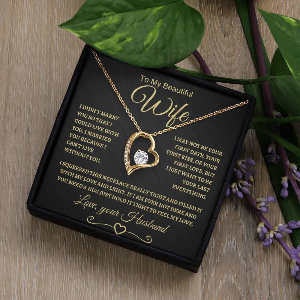 To My Beautiful Wife | Forever Love Necklace - BG