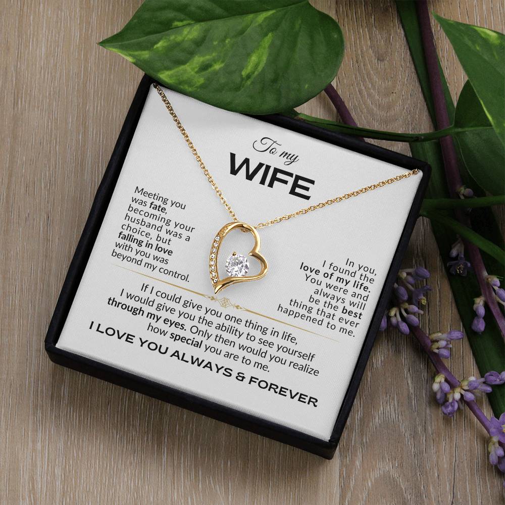 To My Wife - Meeting you was Fate - Forever Love Necklace - WBG